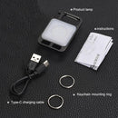 Mini LED Keychain Flashlight Pocket Outdoor Camping Work Light Corkscrew