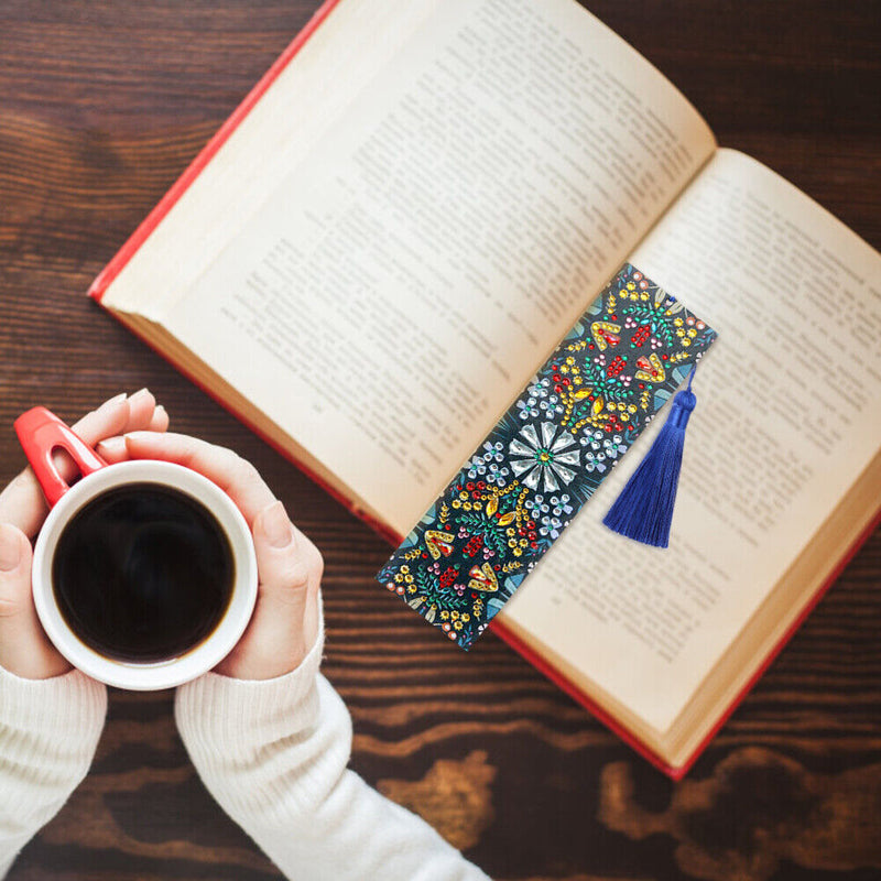 DIY Mandala Special Shaped Diamond Painting Leather Tassel Bookmark Crafts