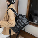 Fashion Women Space Cotton Shoulder Bags Winter Crossbody Handbags (Black)