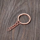 Accessories Keychain Split Ring with Short Chain Key Rings Polished Keyring