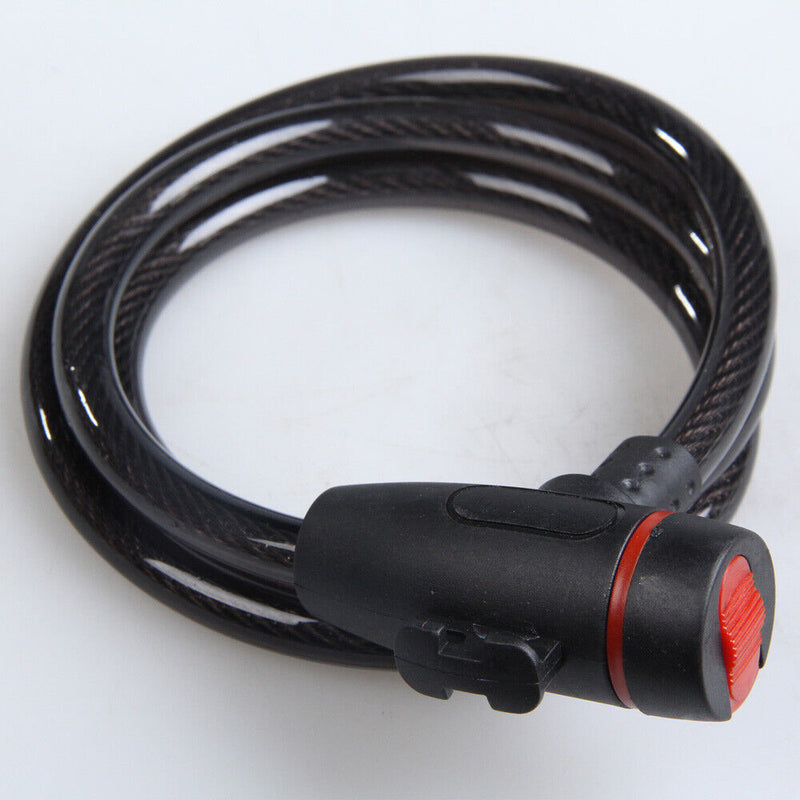 Universal Anti-Theft Steel Spiral Cable Motorcycle Lock Bicycle Lock with Sch