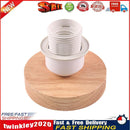 Solid Wood Table Lamp Base E27 220V Wooden Light Holder w/Switch Line (E) Newly