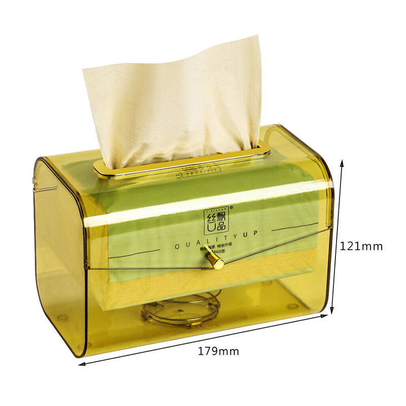 Transparent Tissue Storage Box Creative Desktop Paper Holder Organizer for Home