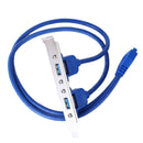 20Pin Header to Dual USB 3.0 Female Port Extension Rear Bracket Adapter I1L6