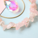 Crystal  Moon Circle Hanging Metal Pendant Home Decor (Pink)