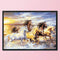11CT Canvas Horse Embroidery Stamped Cotton Thread Handmade DIY Cross Stitch Kit