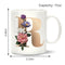 Unique Creative Ceramic Coffee Cup with Flower Letter R Unique Friend Gift