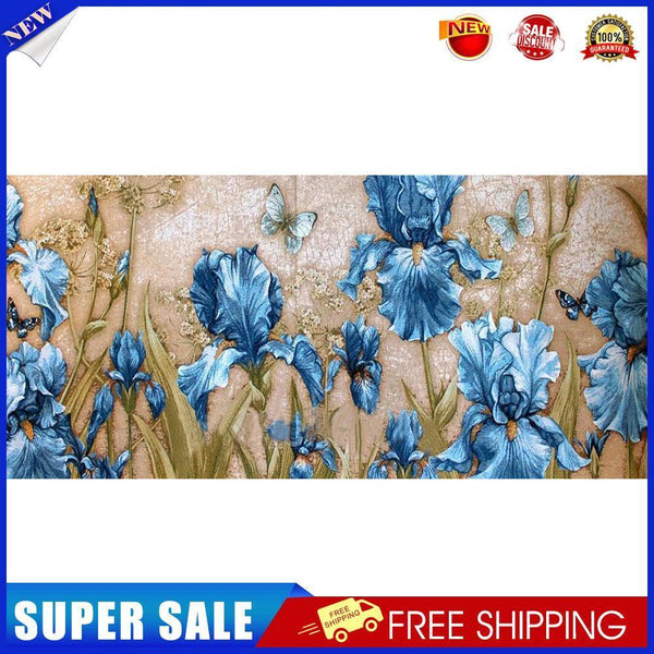 Blue Flower Oil Paint By Numbers Kits DIY Handpainted on Canvas Wall Art