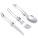 Foldable Cutlery Tableware Flatware Set Camping Trave Dinnerware Fork Spoon