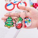 Christmas Tree Cartoon Key Buckle Keyring Hanging Pendant Keychain Santa Claus