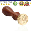 Sealing Wax Classic Initial Wax Seal Stamp Alphabet Letter M Retro Wood