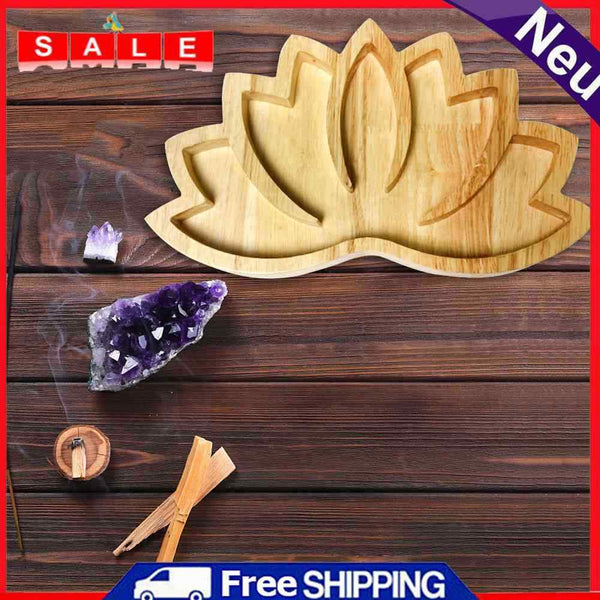 Crystal Display Holder Tray Lotus Jewelry Stones Organizer Home Storage De