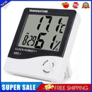 Digital Indoor Thermometer Hygrometer HTC-1 Room Temp Humidity Meter Clock