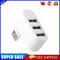 Mini Rotatable 3 Port USB Hub U Disk Reader Splitter for PC (USB 2.0 White)