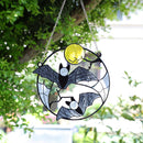 Bat Stained Window Pendant Hanging Alloy Bat Moon Windows Hanging Pendant Newly