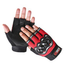 Anti-Skid MTB Bicycle Motorcycle Bike Protective Gloves (Red Half Finger) Newly