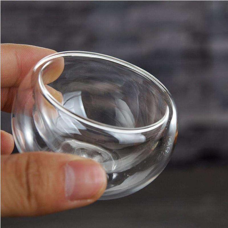 Wall Transparent Tea Cups Espresso Coffee Cups Mini Glass Cup Kungfu Teacup