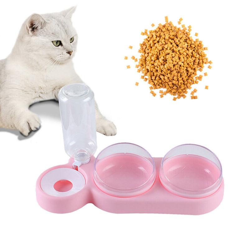 Pet Bowls Dog Food Water Feeder Pet Drinking Dish Cat Automatic Feeder Supplies