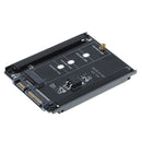 Black Metal Cased CY B+M Socket 2 M.2 NGFF (SATA) SSD to 2.5 SATA Adapter