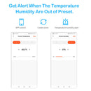 WIFI Temperature Sensor Humidity Meter Digital LCD Screen Gauge (Black)