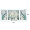 3pcs 5D DIY Full Drill Diamond Painting Peacock Cross Stitch Kit (White)