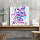 5D DIY Butterfly Luminous Diamond Painting Full Round Drill Home Decoration