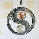 DIY Rotating Wind Chime Novelty Metal Hanging Sculpture Wind Chime Bell (A)