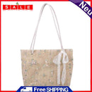 Fashion Flower Lace Woven Shoulder Shopping Bag Women Summer Beach Large Handbag