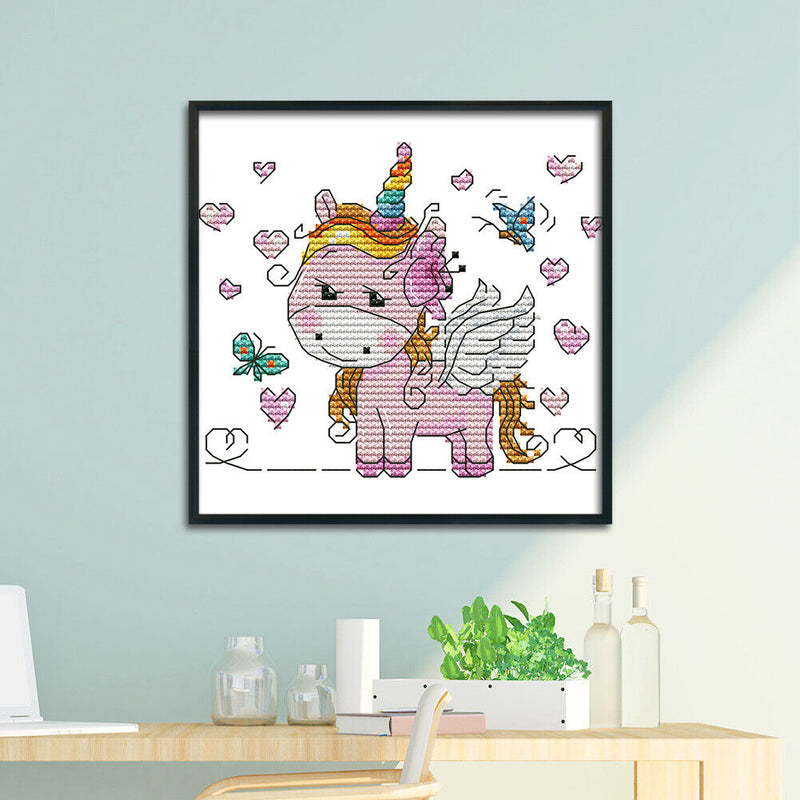 14CT Stamped Cotton Thread Cross Stitch Kits Cartoon Home Decor Art Embroidery
