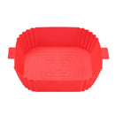 Square Cake Pan Non-stick Disk Air Fryers Tray for Home Kitchen Tool (Grey)