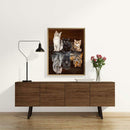 5D DIY Diamond Painting Full Square Drill Cat Reflection Tiger Picture Wall Arts