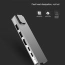 6 in 1 USB Type C Hub Adapter with 4K HDMI USB 3.0 2.0 RJ45 PD Charging Port