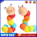 Colorful Worm Wooden Puzzles Baby Training Fingers Early Educational Toys