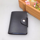 Solid Color 12 Slots Card Holder Wallet Women Men Business Cards Bags (5)