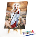 Oil Paint By Numbers Jesus Frameless Picture Craft Kits for Home Decoration