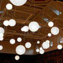 10Pcs  Round Chinese Paper Lantern DIY Paper Ball Lamp Party Decor(White)