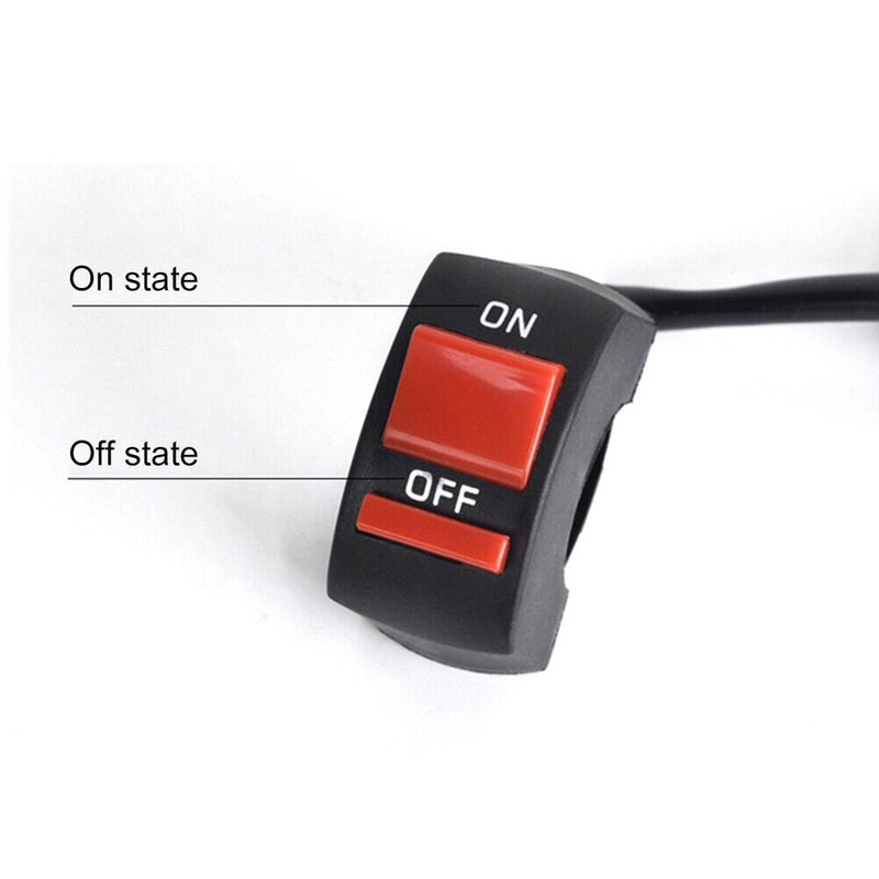 E-Bike LED Light ON/OFF Button for Motorcycle Handlebar Controller Switch Newly