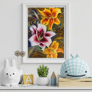 5D DIY Diamond Painting Flowing Flowers Kits Full Square Drill Wall Decor Craft