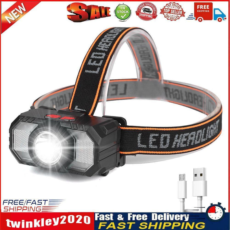 XPE SMD Headlight USB Rechargeable Torch LED Night Fishing Lamp Flashlight Newly