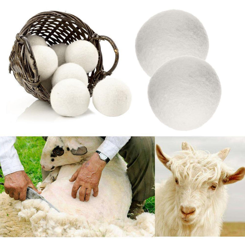 Akaddy 10pcs Wool Felt Wrinkles Release Reusable Laundry Steamy Dry
