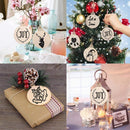 50pcs Wooden Christmas Pendents Xmas Tree Hanging Ornaments Wedding Decor