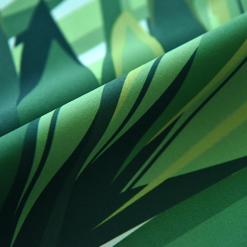 Plants Digital Print Sheer Doorway Short Kitchen Door Curtain Home Decor (B