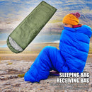 #A Ultralight Sleeping Bag Winter Warm Envelope Hooded Outdoor Hiking Sleeping B
