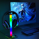 RGB Headphone Stand Dual USB Port Touch Control Desk Gaming Headset Holder