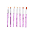 7PCS Acrylic Polish UV Gel Nail Art Brushes Drawing Painting Pen Manicure Tools