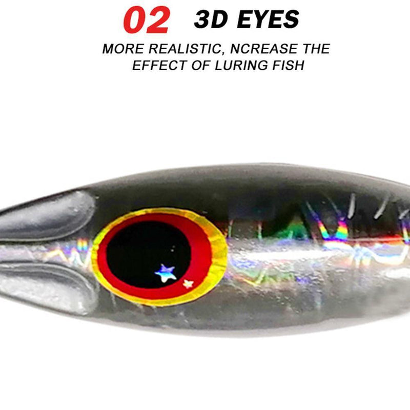 6cm 40g Spoon Jigbait Sinking Fishing Lure Artificial Tackle for River (Sil