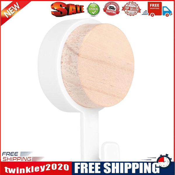 Wooden Wall Hanger Hook Key Holder Kitchen Organizer Storage Rack (1 White)