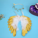 Angel Feather Wings Baby Leaves Headband Hair Head Bands (gloden) Newly