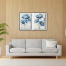 DIY Hand Painted 2 Panel Paint By Numbers Oil Canvas Pictures Flowers Kit Craft