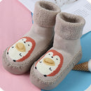 Cartoon Non-slip Winter Warm Terry Toddler Socks Thicken Slippers Rubber Soles